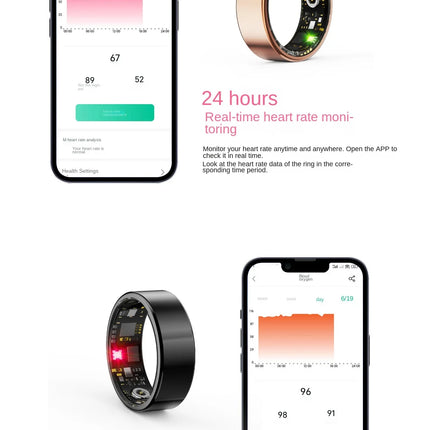 New Heart Rate Sleep Blood Oxygen Monitoring Adding Friends Remote Care Exercise Step Counting Photography Smart Ring Hot 2026