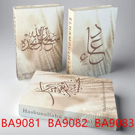 3Pcs/Set Luxury Fake Book Storage Box Fashion Decorative Books Design Coffee Table Bedroom Shelf Islam Home Decor New York Paris