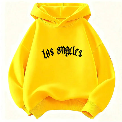 Fashion Los Angeles Letter Printed Hoodie Kids Children's Sweatshirt Hoody for Boys Girls Autumn Spring Casual Hoodies