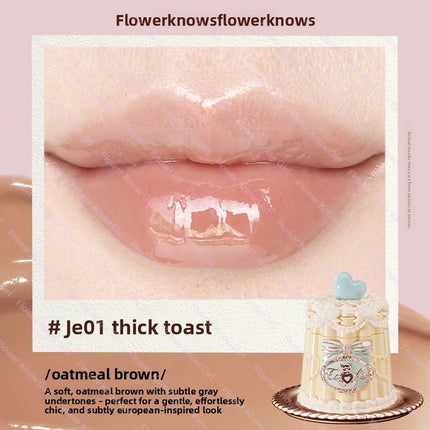 Flower Knows Midsummer Fairytales Series Mirror-shaped Lip Gloss Moisturizing And Non-sticky Lipstick