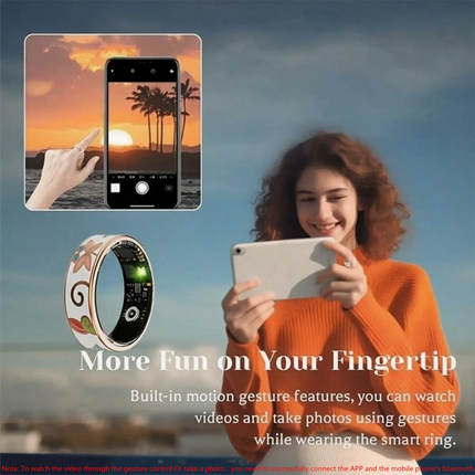 2025 New Color Enamel Craftsmanship Smart Ring For Android&IOS 5 ATM Waterproof Bluetooth Call Health&Sleep Monitoring Man Gifts