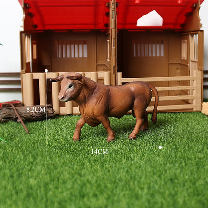 Simulation Texas Longhorn Bulls Musk OX Yak Cow Farm Animals Buffalo Calf Bull Model Figures  Home Decor Educational Toys