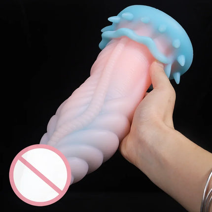 Extra Large Soft Peculiar Extend Anal Plug Strong Suction Cup Liquid Silicone Material Barbed Base New Style Masturbation Dildo