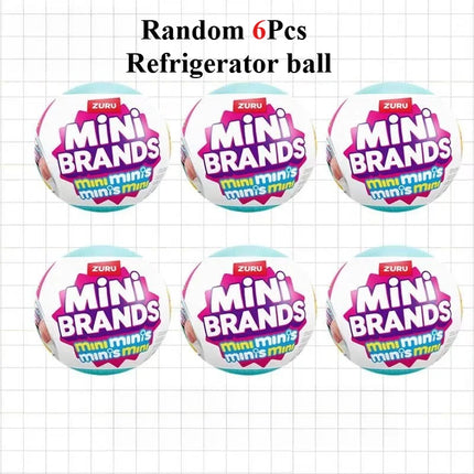 ZURU Original Mini Fridge Set Mini Brand Ball Series Mystery Surprise Blind Box Children's Toy Playhouse Decoration Gift Blind