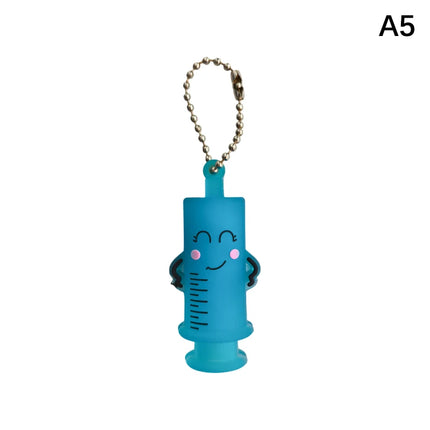 Ampoule Bottle Opener Keychain Syringe-Shaped Cutter Nurse Doctor Ampoule Bottle Opener Aid Medication Vial Breaker Tool