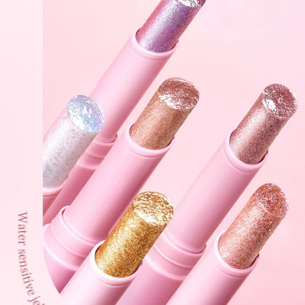 Water-like Jelly Eyeshadow Stick Pearlescent Glitter High-gloss Eyeshadow Crystal Shiny Multi-color Eye Shadow Highlighter Stick