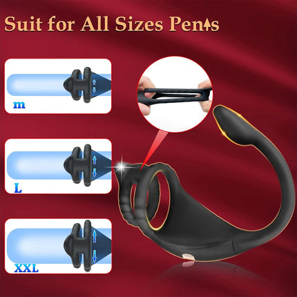 Remote Control Vibrating Butt Plug Cock Ring for Men Prostate Massager for Gay Anal Vibrator Penis Ring Adult Sex Toy for Men