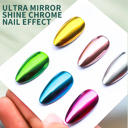 Nailpop Magic Mirror 15ml Promote Mirror Effect Top Coat Long-lasting Shine Effect shines Gel Polish No Wipe Easy Home Salon 1pc
