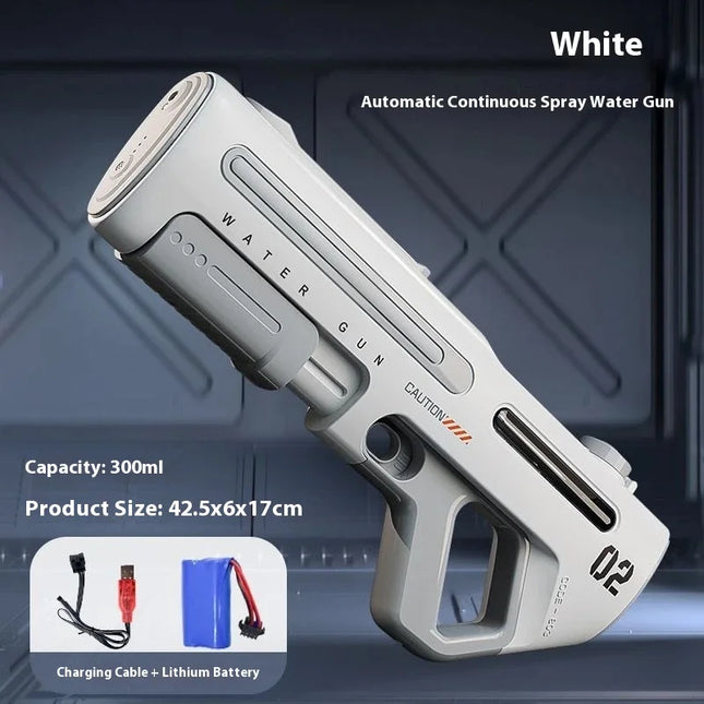 Wireless Electric Automatic Water Gun Large Capacity 8m Range Electric Burst Mode Summer Beach Outdoor Swimming Pool Toys