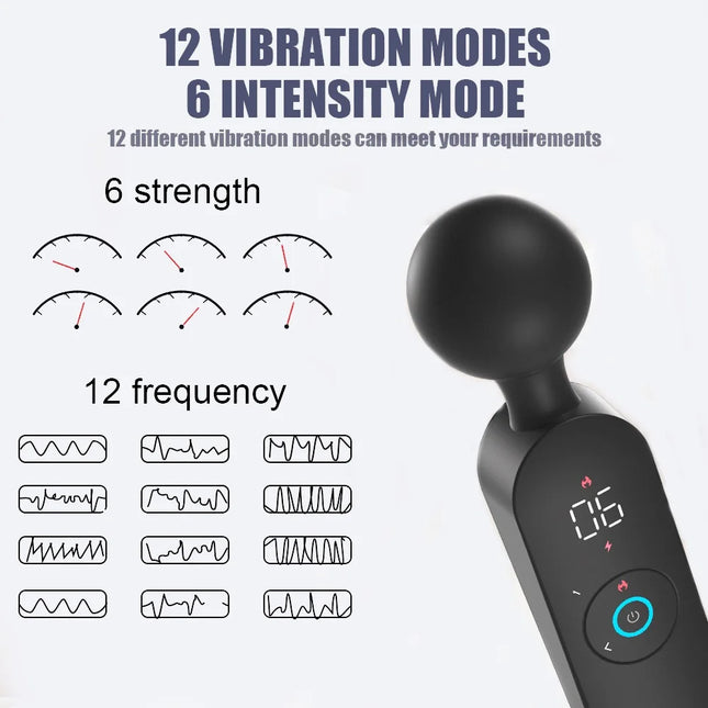 Wireless Dildo AV Vibrators Magic Wand for Women Clitoris Stimulator 72 Frequency Strong Motor Massager Goods Sex Toys for Adult