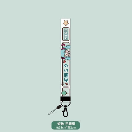 New Hatsune Miku film and television peripheral two-dimensional lanyard mobile phone key anti-lost wrist lanyard gift wholesale