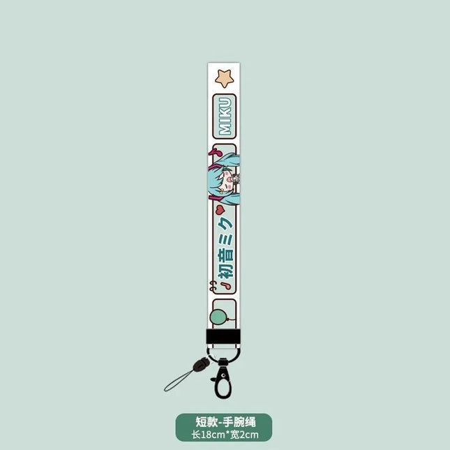 New Hatsune Miku film and television peripheral two-dimensional lanyard mobile phone key anti-loss wrist lanyard gift wholesale