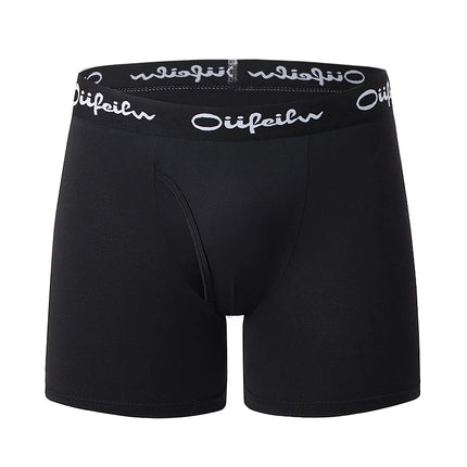 5/10 Pack Multi-size Teenagers To Adults Men's Boyshort Leisure Sports Joker Elastic Waist Long Men's Underwear Can Be Parent-ch