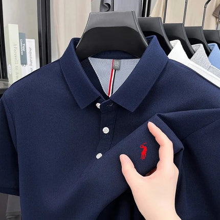 Luxury brand short sleeve polo shirt, exquisite pony embroidery, summer new breathable T-shirt, new fashion Paul men's wear