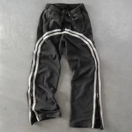 American Sweatpants Cotton Stripe Design Multi-color Drawstring Pants For Men and Women To Wear Hip-hop Street Casual Models.