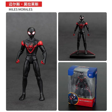 10-12CM Marvel Anime Figure Spiderman Hulk Iron Man Venom  Captain America Thanos Movable Joints PVC Dolls Toy Gift For Children