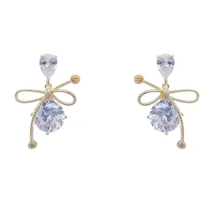 New Fashion Trend Unique Design Elegant Delicate Zircon Butterfly Tassel Earrings For Women Jewelry Wedding Party Premium Gifts