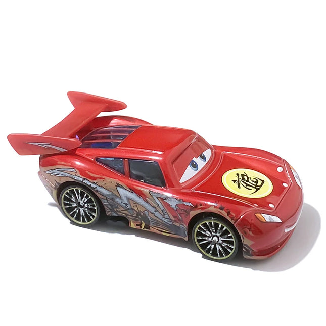 Disney Alloy Car Anime Figure Lightning McQueen Fire Fighting Truck Racing Car Kids Toys 1:55 Metal Die Casting Birthday Gifts