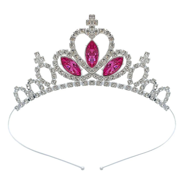 Kids Rhinestone Tiara Princess Headband for Girls Birthday Accessories Bridal Crystal Crown Tiara Wedding Hair Jewelry