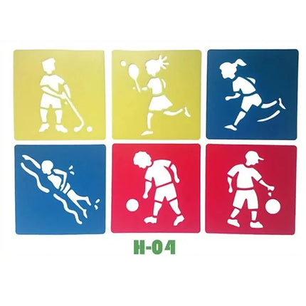 6PCS/Set Drawing Stencils for Kids Washable Reusable  Learning Themed Primary Shape Template for Kid Toddlers Preschool TMZ
