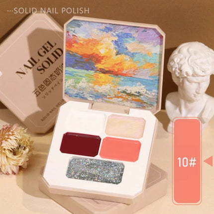 Solid Nail Polish Color Mud Gel Full Coverage Painting Nail Art Glue Mousse Creamy Texture Manicure Varnishes Solid UV Gel Plate