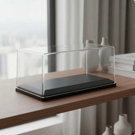 Transparent Display Cover with Base High Clarity Acrylic Model Display Case Stackable Showcase Box Dustproof