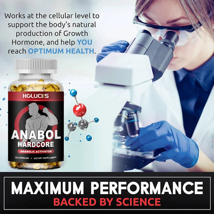 ANABOLIC Muscle Builder for Men, Boosts Energy, Strength & Endurance, Promote Muscle Protein Synthesis, Supports Hormone Balance