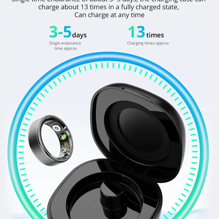 New COLMI R03 Smart Ring Charging Case Men Women, Battery Life 39 Days, Health Monitor, IP68 & 5ATM Waterproof, Multi-sport Mode