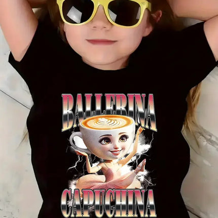 Y2K Boys Girls Italian Brainrot Animals Kids T-shirt Tung Tung Tung Sahur Short Sleeve Tops Funny Meme Cute Tee Summer Clothing