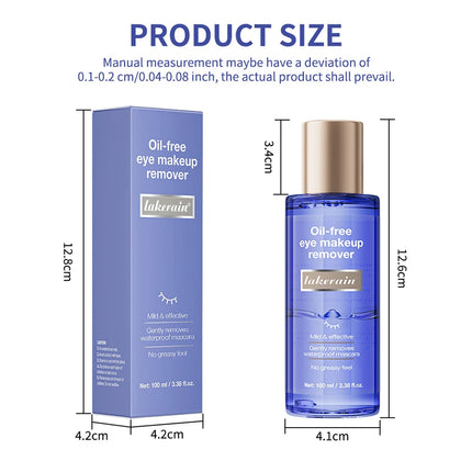 Lakerain Gentle Makeup Remover Waterproof Formula Effectively Cleans Mascara Eyeliner Pigmented Eyeshadow And Brow Pomade
