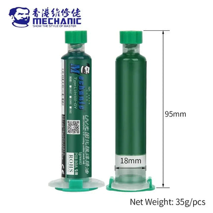 MECHANIC 10CC UV Curing Mask Ink Quick Drying Oil for Mobile Phone BGA PCB Paint Prevent Corrosive Arcing curing welding tool