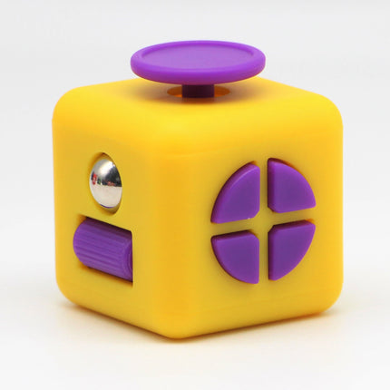 Fidget Toy 6-Sided Stress Relief Toy, Multi-Functional Finger Toy with Press, Squeeze & Slide Functions stress relief finger toy