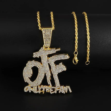 Hip Hop Iec Out Put Crystal Zirconia Dollar Sign Pendant Necklace Fashion Punk Cool Rock Rap Party Jewelry Accessories for Men