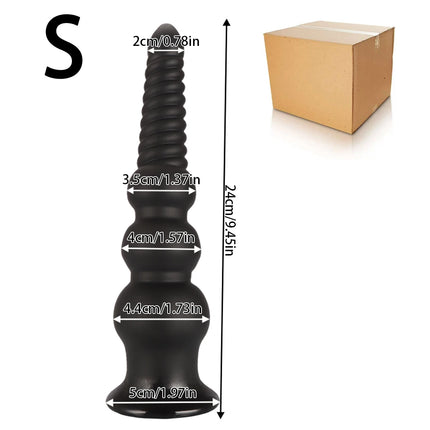 Large Long Spiral Anal Plug Training Expansion Big Knot Butt Plug Anal Dilator Prostate Massager Anal Sex Toys For Women Men Gay
