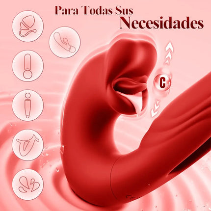 Powerful Tongue Vibrator for Women Licking Dildo Clitoris Stimultor Finger Flapping Vagin Massager Masturbator Adults Goods 18+