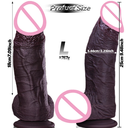Fat Realistic Dildo Big Real Skin Silicone Huge Thick Dildo Giant Anal Soft Dildos with Suction Cup for Women Men G-spot Sex Toy