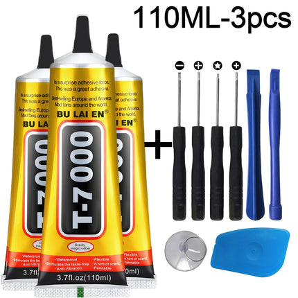 B7000 Mobile Phone Screen High-Strength Waterproof Adhesive With 9 in 1 Mobile Phone Repair Tools Disassemble Repair Set for Phone Screwdriver Combination Skid Multi Function Disassembly Kit .