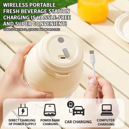 Electric fruit juice machine, juicer, portable milkshake machine, 800ml rechargeable fruit and vegetable juice machine