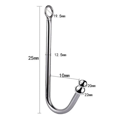 BDSM Erotic Sexy Anal Hook Adult Games Stainless Steel Sex Toys Prostate Massager Anus Dilator Chastity Device for Men and Women