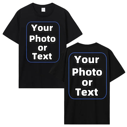 Custom T Shirt Make Your Design Logo Text Cotton Tshirt Personalized Gift Customized Your Design T-shirt Diy Men Women Tees Tops