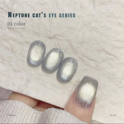 10ML 1-10PCS Hot Selling Blue Nails Glass Bead Whitening Deep Blue Magnet Cat Eye Nail Polish Gel French Tip Nails Nail Supplies