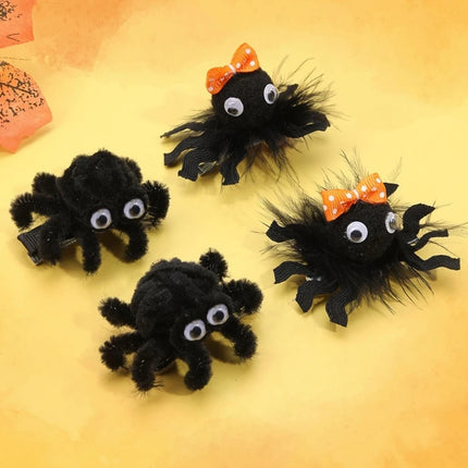 Halloween Spiders Hairpin Stylish Hair Clip Animal Hair Barrettes for Baby Girls Kids Parties Headwear Hair Decorations