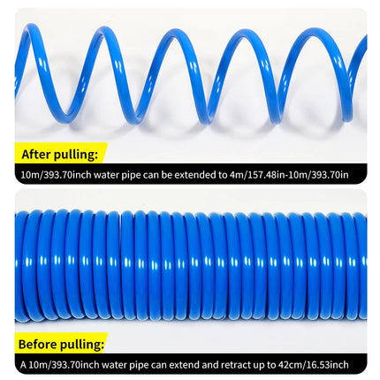 10/15m Portable Garden EVA Retractable Water Hose Spring Hose Car Wash Curly Magic Pipe Expandable for Flower Lawn Watering