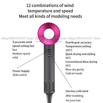 Super Hair Dryer Leafless Hair dryer Personal Hair Care Styling Negative Ion Tool Constant Anion Electric for Dyson Hair Dryers