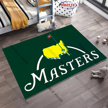 1PC P-Prem1um Golf M-Masters Logo Carpet Rug for Living Room Bedroom Sofa,Office Areas, Mat,Multi Size Optional, Great Gift Rug