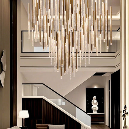 Hotel lobby LED Chandelier Luxury Villa hall Living room Crystal Chandeliers Customable High Ceilings Chandelier