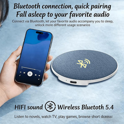 Under The Pillow Speaker Mini Bone Conduction Wireless Sleep Assist with Stereo Bass Support And Auto-Off for Deep Sleep