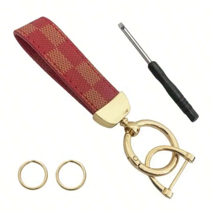 Durable Fabric Keychain With D Ring And Split Ring For Car Home Keys