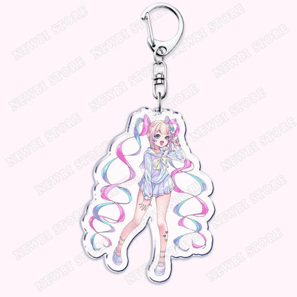 Video Game Ame Chan Keychains for Women Accessories Needy Streamer Emoji Cat Overload Girl Overdose Keyring Fans Friends Gifts