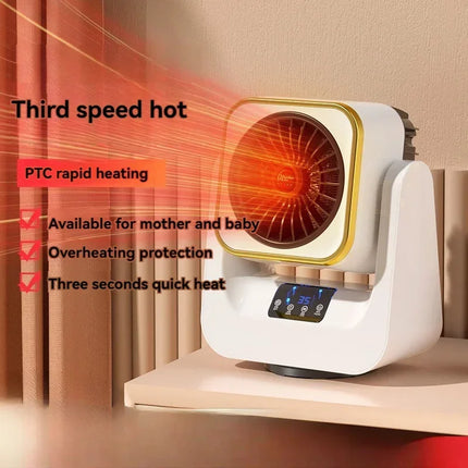 Mini Electric Heater for Home Bedroom Small Portable Warmth Supplement with Tip-Over And Overheat Protection